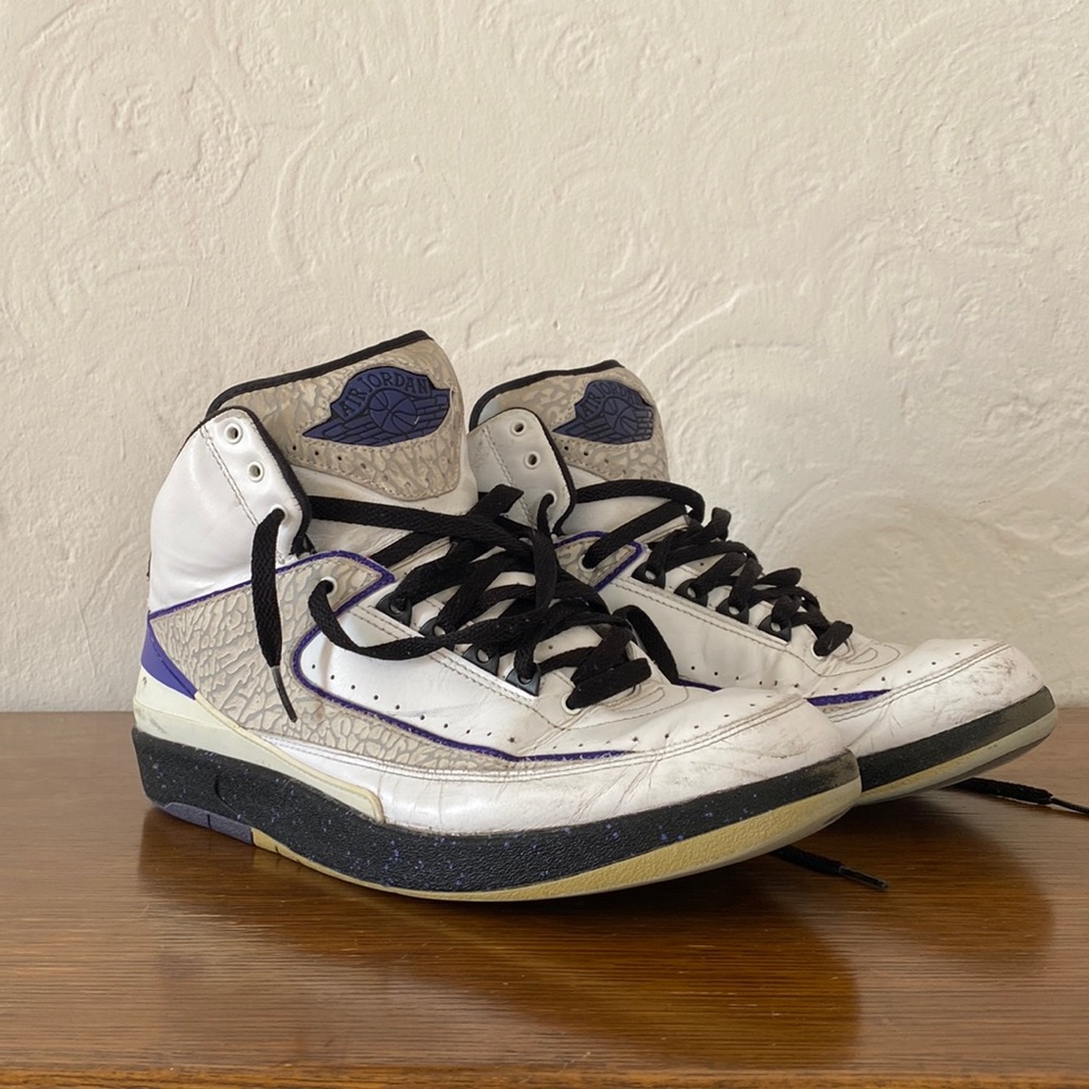 Nike Air Jordan 2 Retro Dark Concord hi top trainers size 12